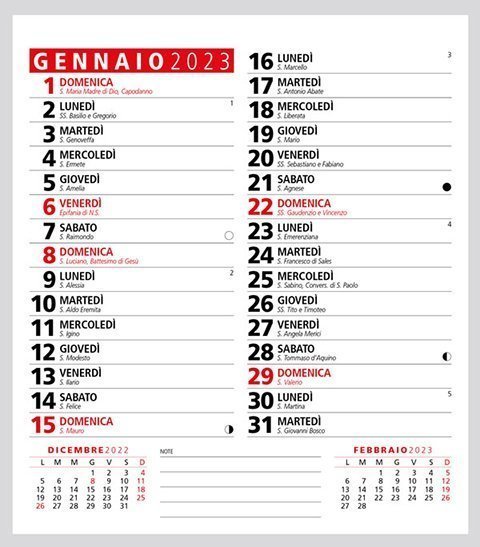 Calendario da tavolo Viaggio in Italia
