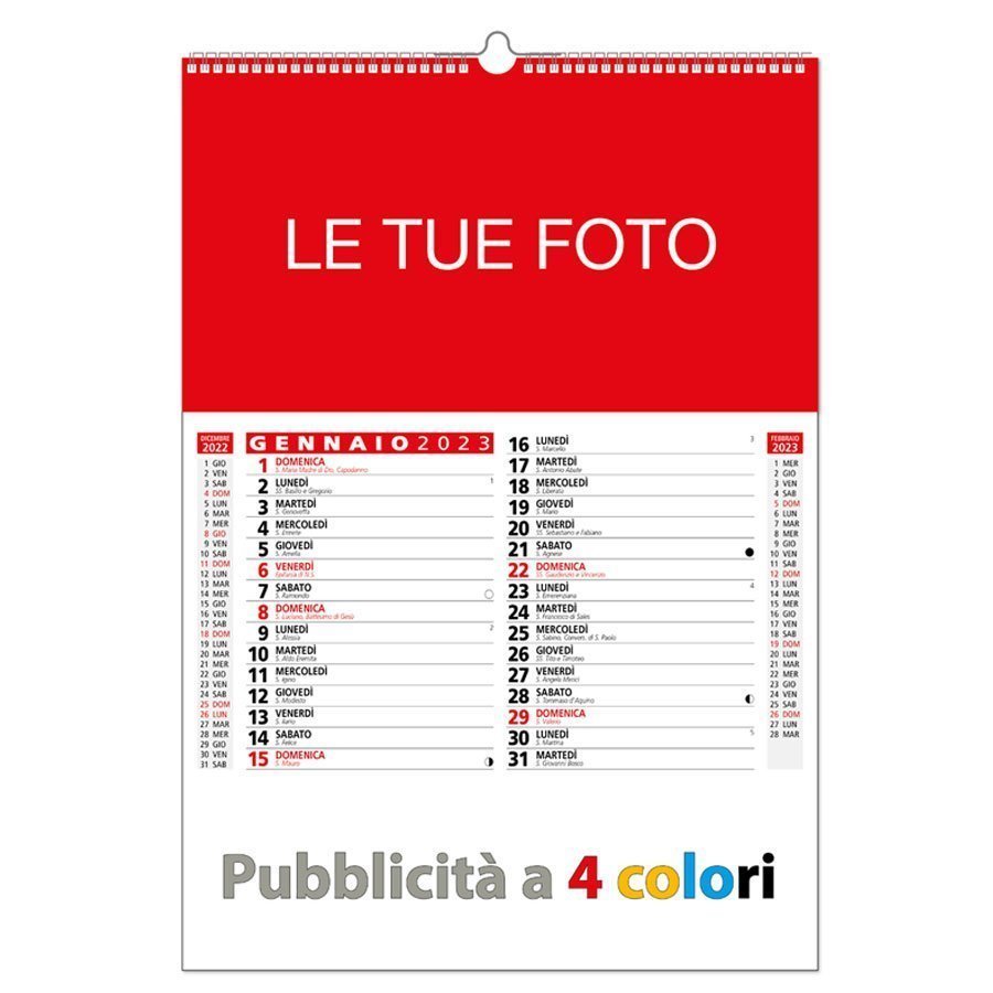Calendari da parete 2023 personalizzati con le TUE FOTO (annuale)